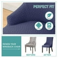 thumbnail image 6 of Stretch wingback Side Chair slipcover, Plaid armless wingback Chair Cover Removable Washable Soft Spandex Sloping Armchair Covers with Elastic Bottom for Dining Room-Blue-6 PCS, 6 of 8