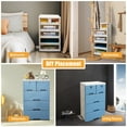 thumbnail image 6 of Plastic 6 Drawers Dresser Chest, Blue/Pink 5-Layer Underclothes Storage Tower Organizer with Locking Drawers for Bedroom Blue, 6 of 9