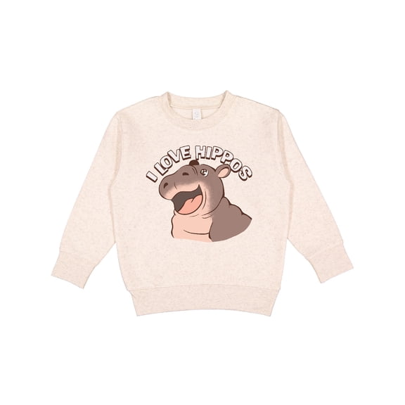 Inktastic I Love Hippos Toddler Sweatshirt