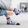 thumbnail image 6 of Uemuo Blue And White Porcelain Pattern Printed Crew Socks, Moisture-Wicking Socks, Athletic Socks for Men Breathable Cushion Socks Casual Sport Socks for Running Traveling, 6 of 6