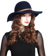 thumbnail image 3 of ANGELA & WILLIAM FL2285 Women's Wide Brim 100% Wool Snakeskin Band Floppy Hat, 3 of 16