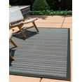 thumbnail image 3 of Unique Loom Outdoor Border Collection Area Rug - Checkered (6' x 9' Rectangle Gray/Black), 3 of 10