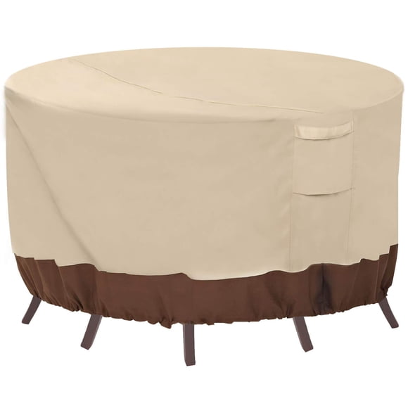 Funda para muebles de patio Vailge 600D, impermeable, redonda, para exteriores