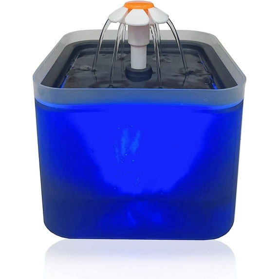 Cat Water Fountain, 67oz/2L Automatic Pet Water Fountain, Ultra Quiet Cat Water Dispenser with LED Light & Adapter