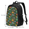 thumbnail image 5 of Balery Christmas Gift Print USB Charging Backpack for Men and Women - Water-Resistant, Anti-Theft Laptop Backpack with USB Port for Travel, Work, School, and College, 5 of 7