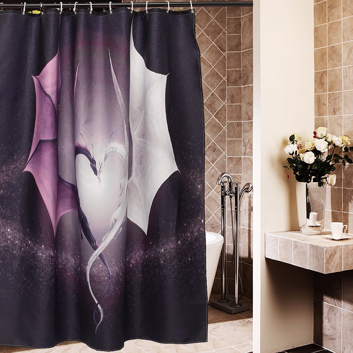 Cartoon African Woman Modern Print Dragon Waterproof Bathroom Shower Cartoon African Woman Modern Print Dragon Waterproof Bathroom Shower Curtain Art Decor Afrocentric In Tribal Dresses 60 X 72 Inch Com