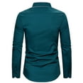 thumbnail image 3 of BiZtdJrK Mens Wedding Party Elegant Dress Shirt 2025 Fall Long Sleeve T-shirts Button Down Casual Business Shirts Regular Fit Formal Shirts Sales for Today on Walmart Green XL, 3 of 4