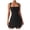 Black, variant on Women’s Square Neck A-Line Mini Dress Sleeveless Fit and Flare Casual Summer Skater Dress