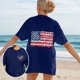 thumbnail image 2 of Blusas de Manga Corta Casuales para las Mujeres Verano Cuello Redondo Moda Impresa Blusa, Top Ligero para el Hogar Y Diario, 2 of 5
