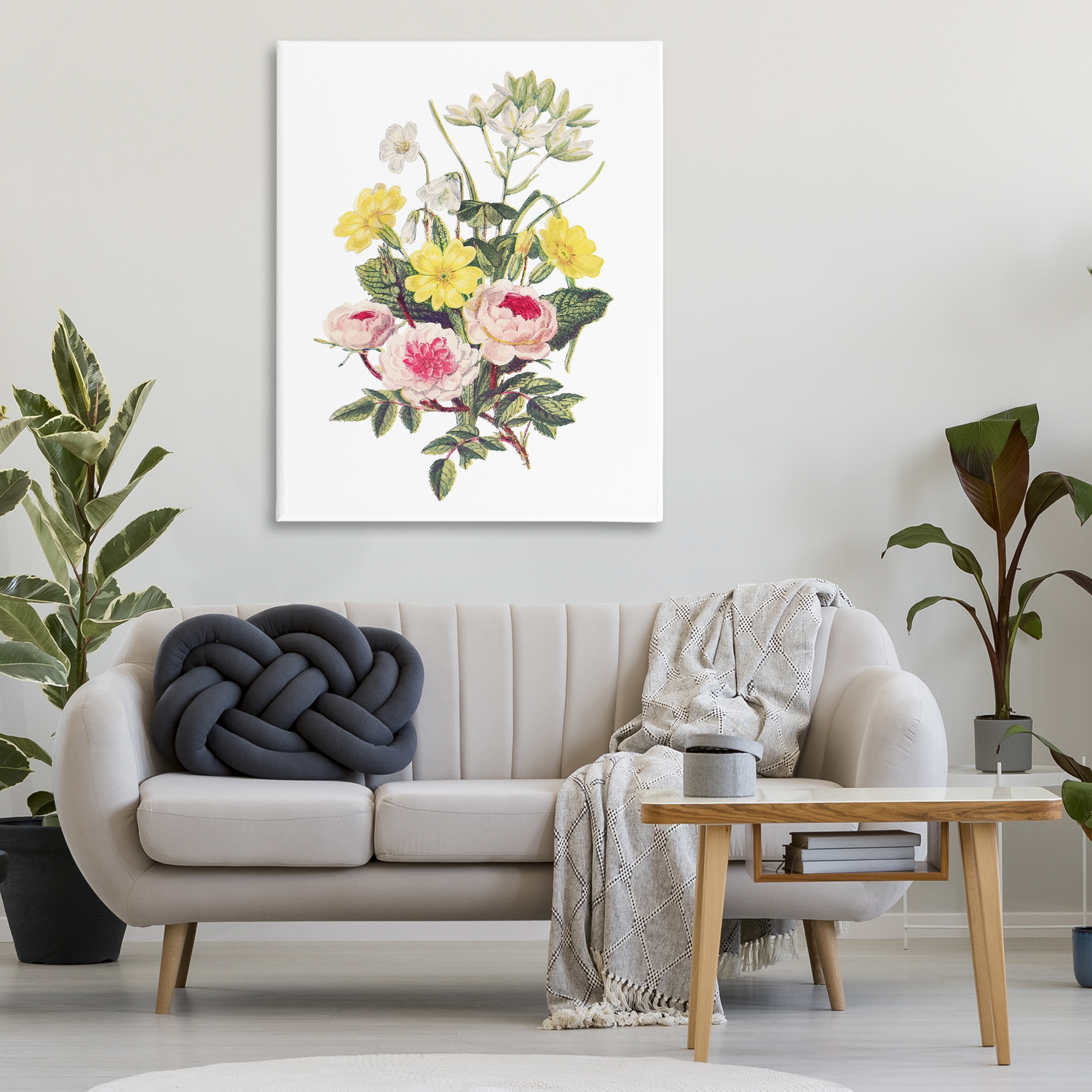 Bushel of Wild Florals Canvas Wall Art, design by Lettered and Lined