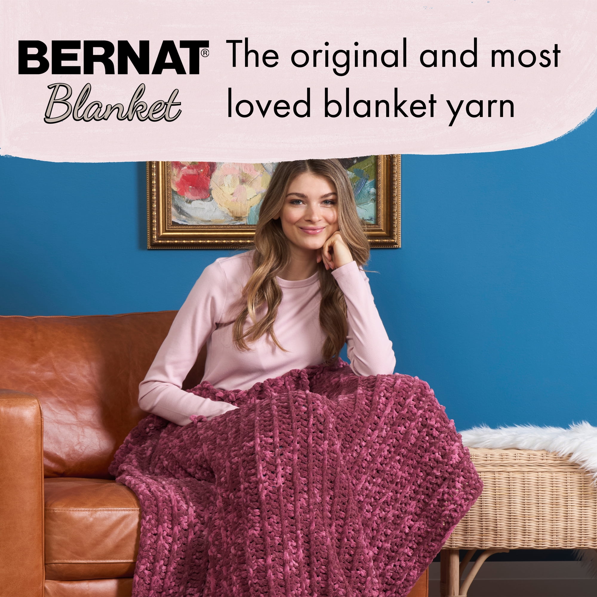 Bernat® Blanket Mist-ical™ #6 Super Bulky Polyester Yarn, Phlox 10.5oz/300g 220 Yards