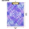 thumbnail image 2 of FMSHPON Abstract Purple Tie Dye Marble Print Clipboard Hardboard Wood Nursing Clip Board and Pull for Standard A4 Letter 13x9 inches, 2 of 7