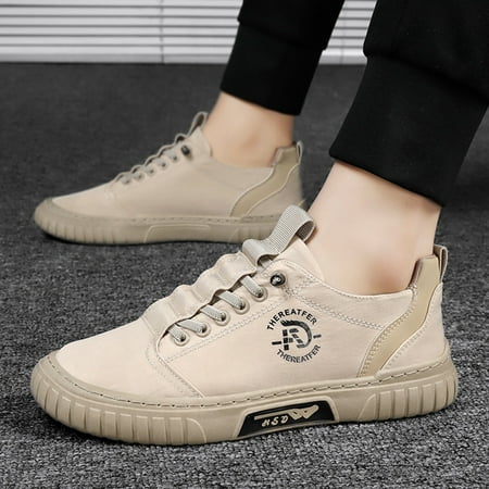

Huilaibazo Casual Shoes For Men Sneakers Low Top Breathable Casual Sneakers Walking Shoes Canvas