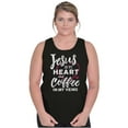 thumbnail image 5 of Jesus in Heart and Coffee in Veins Tank Top Tee Shirt Women Brisco Brands S, 5 of 6