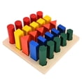 thumbnail image 4 of Rompecabezas de juguetes geométricos de madera escalera de geometría clasificación de jardín de infantes juego de clasificación de madera para niños ANGGREK Otros, 4 of 8