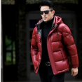 thumbnail image 2 of Chaqueta corta de plumón con capucha, ropa de diseñador para hombre, chaqueta acolchada ligera de lujo con relleno de pato para hombre, abrigo cálido de invierno para hombre, 2 of 4
