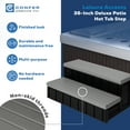 Confer Leisure Accents 36 In Deluxe Patio Long Hot Tub Spa Step, Gray