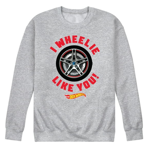 Hot Wheels - Valentine's I Wheelie Like You - Men's Crew Neck Fleece Pullover