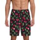thumbnail image 1 of Balery Ripe Red Cherry Pantalones cortos de pijama de punto de algodón para hombre con cinturilla y bolsillos-4X-Large, 1 of 6