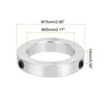 thumbnail image 2 of Uxcell Shaft Collar, 2.2 Inch Bore Zinc Plated Carbon Steel Set Screw Style Clamping Collars Silver 1 Pcs, 2 of 4