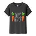 thumbnail image 5 of Uooqdmx Graphic Tees Women, Short Sleeve Shirts for Women, Easter Shirts for Women, Happy Easter Letter Carrot Print T Shirt, Oversized Shirts for Women, Black 1 L, 5 of 5