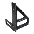 thumbnail image 1 of Carpenter Square Aluminum Miter Triangle Ruler Precision Hole Scriber Woodworking Square Protractor 45/90 Degree-Black, 1 of 6