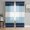Navy blue Sky blue, variant on Sheer Curtains 54 Inch Length 2 Panels Set for Kitchen, Navy Beige Striped Semi Sheer Curtains for Windows, Gradient Geometric Blue White Voile Window Treatments Rod Pocket Curtain