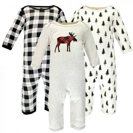 UPC: 0660168173291 | Hudson Baby Infant Boy Cotton Coveralls Moose 0-3 Months