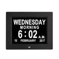 thumbnail image 1 of Horloge Numérique 8 Pouces LCD Temps Repas Rappel LED Jour Calendrier Réveil Nous Plug Blanc, 1 of 9