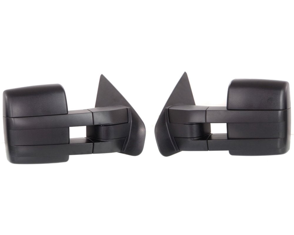 Towing Mirror Compatible With 2004-2006 Ford F-150 Driver & Passenger Side Heated w/ Blind Spot Corner Glass In-housing Signal Light Textured Black Kool-Vue