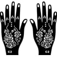 thumbnail image 4 of DIY Hollow Drawing Airbrush Arm Leg Feet India Henna Kit Temporary Decal Body Art Template Tattoo Stencils C1, 4 of 8
