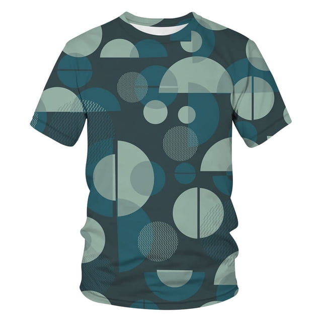 2024 T Shirte 3d Retro Printing Crew Neck Clothing Unisex Top