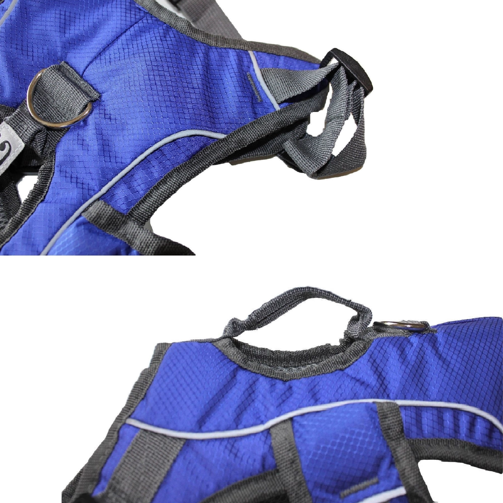 Heavy Duty Padded No-Pull Reflective Dog Harness Vest with Handle Medium to Large Dogs (Large: Chest 26" - 30", Blue)