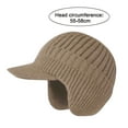 thumbnail image 5 of Men Winter Knitted Hat with Short Brim Thick Windproof Ear Keep Warm Grandpa Beanie Elastic Outdoor Cap Outdoor School Commuting Beanie, 5 of 8