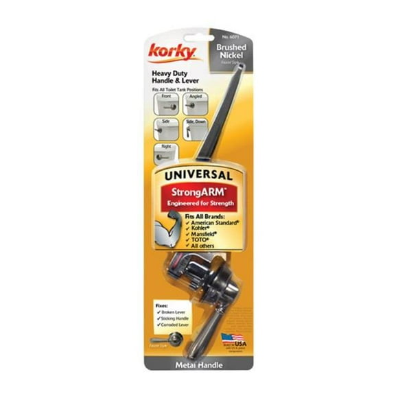 Korky Plus 6071BP StrongARM Tank Lever Brushed Nickel - 3.5 in.