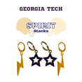 thumbnail image 5 of Georgia Tech Spirit Earring Stack For Yellow Jackets Game Day gold | navy, 5 of 5