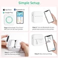 thumbnail image 2 of Mini Thermal Printer, Portable Wireless Bluetooth Inkless Printer with 5 Rolls of Sticker and 5 Rolls of Thermal Paper, Compatible with Android/iOS, Pocket Printer for Memo, DIY, Photo and More(Blue), 2 of 6