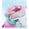 thumbnail image 4 of Girls' Light Up Roller Skates Adjustable 4 Sizes (Ages 3-8)Sparkle Wheels,Green&Pink,Indoor Outdoor Skates for Kids, 4 of 7