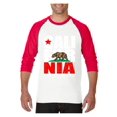 thumbnail image 1 of MmF - Mens Raglan Sleeve Baseball T-Shirts, up to Size 3XL - California Cali, 1 of 4