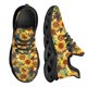 thumbnail image 1 of Zapatos clásicos negros con diseño de girasol para caminar, zapatillas casuales con cordones para mujer, zapatos transpirables de moda para mujer., 1 of 6