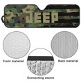 thumbnail image 6 of Jeiento Camouflage Flag Windshield Sunshade for 2007-2023 Wrangler Rubicon Sahara TJ JK JKU 2 & 4 Door Car Sun Shade Sun Visor Protector Blocks UV Rays and Keep Vehicle Cool, 6 of 6