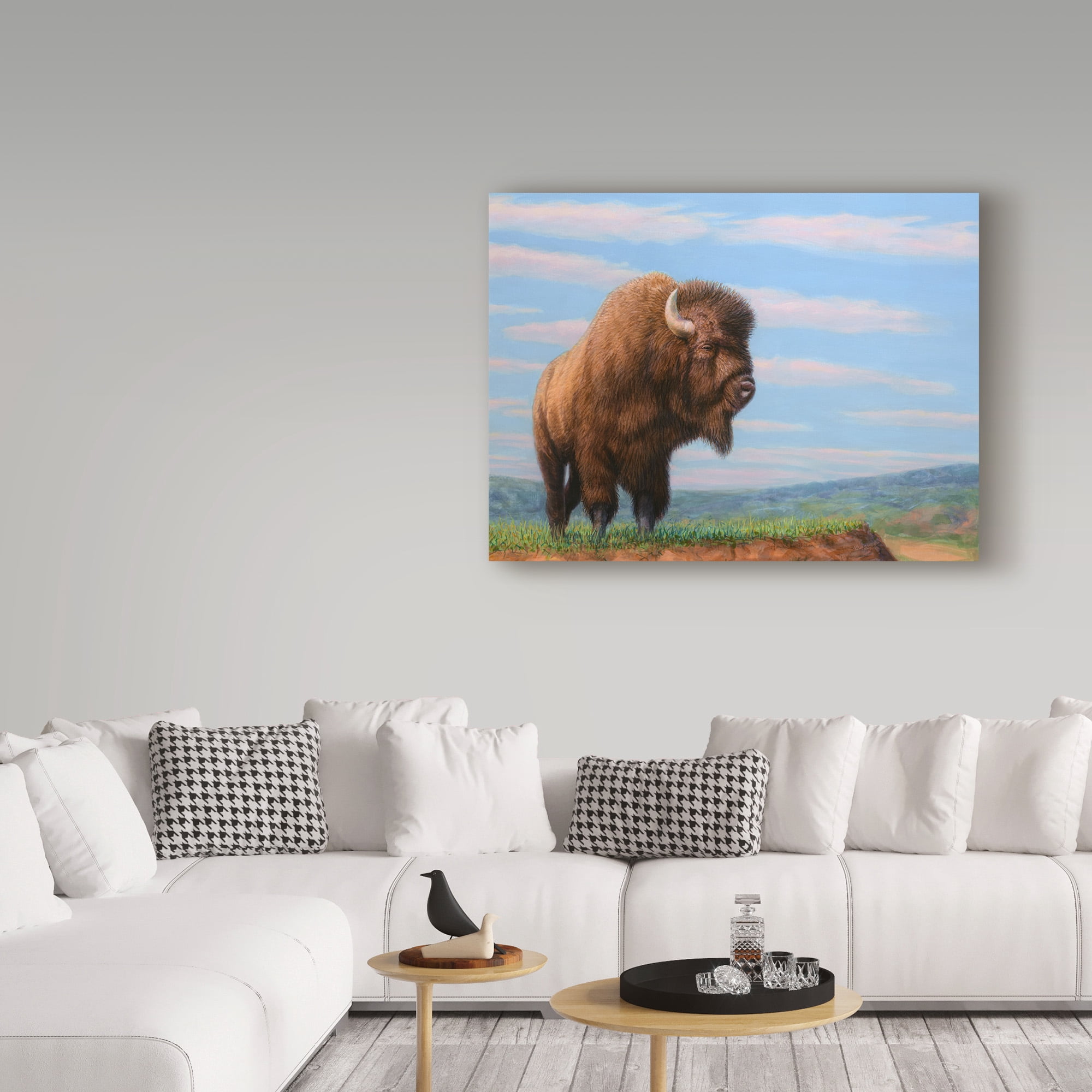 Trademark Fine Art 'American Bison' Canvas Art by James W. Johnson