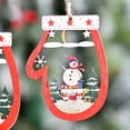 thumbnail image 3 of Christmas Tree Pendant Hollow Out Color Drawing Cartoon Festival Decoration with Lanyard Wooden Xmas Sledge Santa Claus Snowman Glove Pendant Party Supplies, 3 of 7