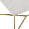 thumbnail image 3 of WE Furniture AZF42LUXWMG Coffee Table, Faux Marble, Gold, 3 of 8