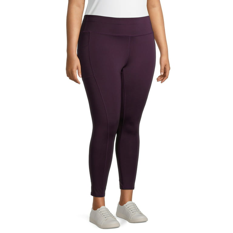 LegEnd Women's Plus Size High Waisted Active 25 Leggings with Phone Pocket  