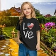 thumbnail image 6 of CFLVAEK 4th of July T Shirts for Kids Girls Boys Patriotic Love Graphic Tees Comfy Short Sleeve Crewneck Cotton Tshirts Indenpendence Day Holiday Shirts 5 Years, 6 of 10