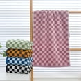 thumbnail image 6 of 1Piece Of Checkerboard Towel, BathTowel, Beach Towel, Checkered Bath Towel, Soft Colorful Bath Towels for Bathroom Spa, Shower Towels 13.7” x 29.5”,Thin Quick Drying Towels for Beach Pool, 6 of 7