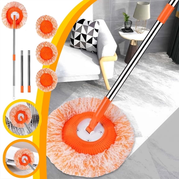 360° Rotatable Adjustable Cleaning Mop With 3 Mop Head Extendable Wall Cleaning For Floor Cleaning Wall Cleaning Bathroom Cleaning Household Supplies Cleaning Brush