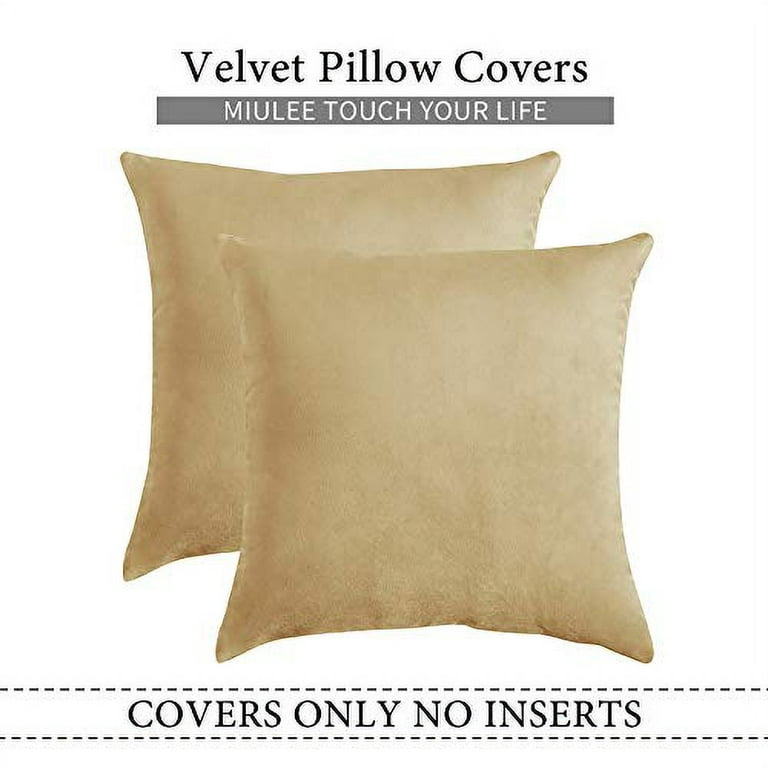 MIULEE Throw Pillow Inserts Hypoallergenic Premium Pillow Stuffer Square  Form for Decorative Cushion Bed Couch 2 Pack