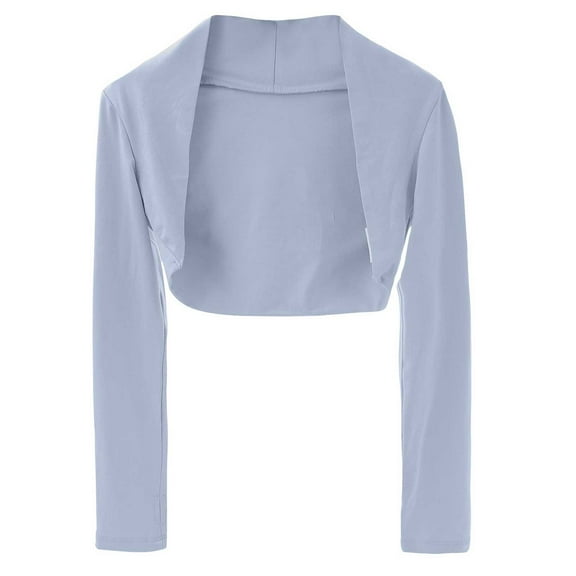 EnJoCho Ballet Shawl for Girls - Open Front Long Sleeve Crop Cardigan, Wrap Dance Top for Leotard Shawl & Recital Outfits